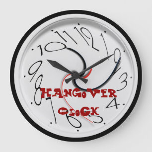 Funny Hangover Wall Clocks Grote Klok