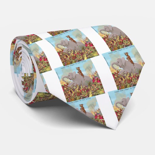 Funny Hannibal Barca verovert land Stropdas (Opgerold)