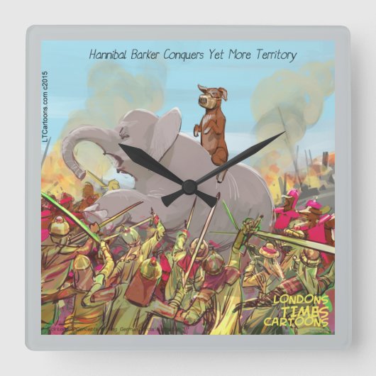 Funny Hannibal de veroveraar Wall klok (Voorkant)