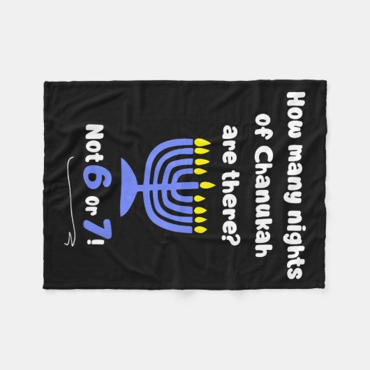 Funny Hanukkah 67 Meme Teacher How Many Nights Of  Fleece Deken (Voorkant (Horizontaal))