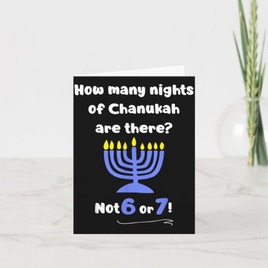 Funny Hanukkah 67 Meme Teacher How Many Nights Of  Kaart (Voorkant)