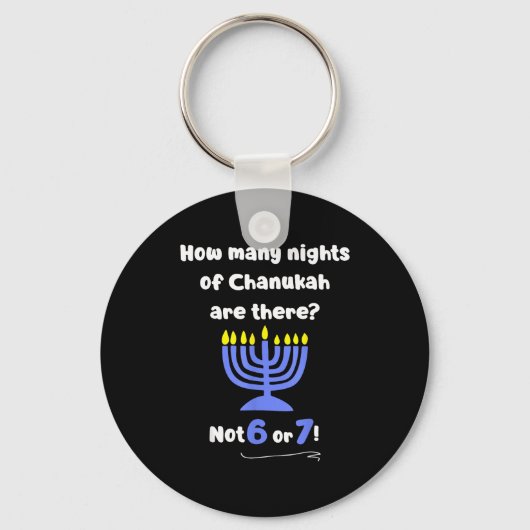 Funny Hanukkah 67 Meme Teacher How Many Nights Of Sleutelhanger (Voorkant)