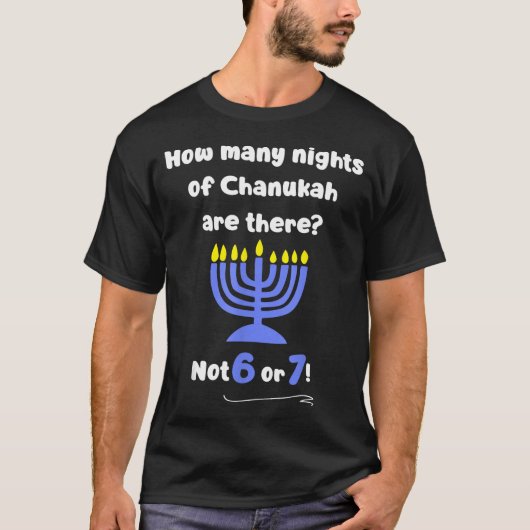 Funny Hanukkah 67 Meme Teacher How Many Nights Of  T-shirt (Voorkant)