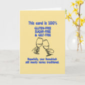 Funny Hanukkah Gluten-free Joke Kaart (Gele Bloem)