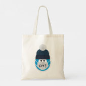 Funny Hanukkah Holiday Maskerde Karakter Oy! Tote Bag (Achterkant)