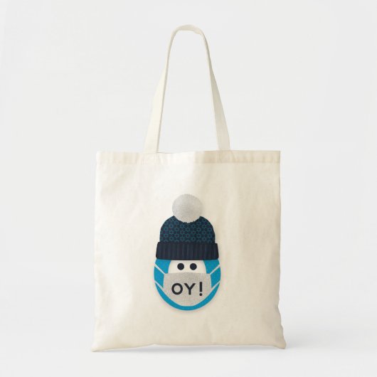 Funny Hanukkah Holiday Maskerde Karakter Oy! Tote Bag (Voorkant)