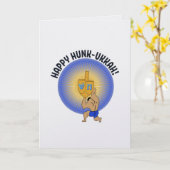 Funny Hanukkah Hunk Holiday Kaart (Gele Bloem)