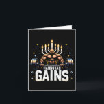 Funny Hanukkah Jewish Gym Workout Hannukah Gains  Kaart<br><div class="desc">Funny Hanukkah Jewish Gym Workout Hannukah Gains</div>