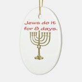 Funny Hanukkah Keramisch Ornament (Links)