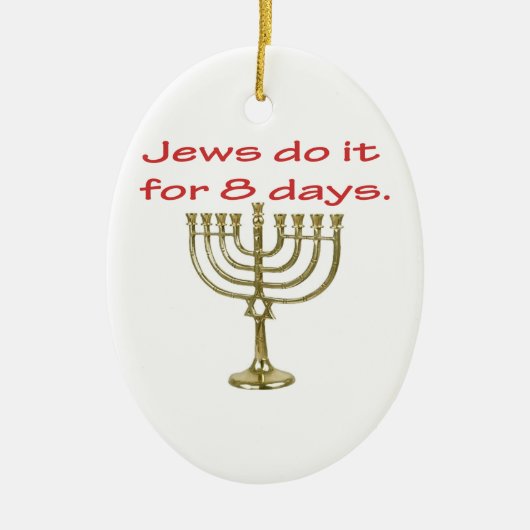 Funny Hanukkah Keramisch Ornament (Voorkant)