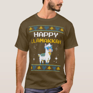 Funny Hanukkah Llama Pun Happy Llamakkah Joods Ug T-shirt