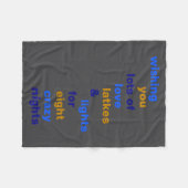 Funny Hanukkah Love Latkes Lights In Blue Fleece Deken (Voorkant (Horizontaal))