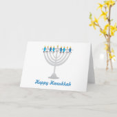 Funny Hanukkah menorah en kaarsen Kaart (Gele Bloem)