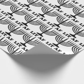 Funny Hanukkah menorah lit af xmas Cadeaupapier (Hoek)