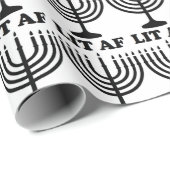 Funny Hanukkah menorah lit af xmas Cadeaupapier (Rol Hoek)