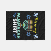 Funny Hanukkah Pajama Shirt This Is My Pajamakah G Fleece Deken (Voorkant (Horizontaal))