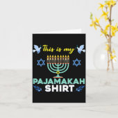Funny Hanukkah Pajama Shirt This Is My Pajamakah G Kaart (Gele Bloem)
