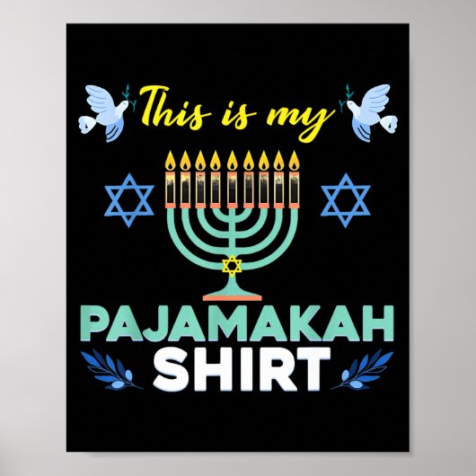 Funny Hanukkah Pajama Shirt This Is My Pajamakah G Poster (Voorkant)