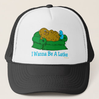 FUNNY HANUKKAH SHIRT "WIL EEN LATKE ZIJN" TRUCKER PET