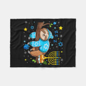 Funny Hanukkah Sloth Jewish Chanukah Sleeng Hanukk Fleece Deken (Voorkant (Horizontaal))