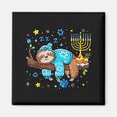Funny Hanukkah Sloth Jewish Chanukah Sleeng Hanukk Magneet (Voorkant)