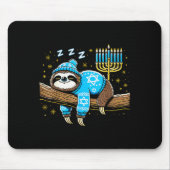Funny Hanukkah Sloth Jewish Chanukah Sleeng Hanukk Muismat (Voorkant)