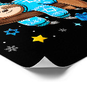 Funny Hanukkah Sloth Jewish Chanukah Sleeng Hanukk Poster (Hoek)