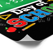 Funny Happy 100 Days Of School Math Teacher Six Se Poster (Hoek)