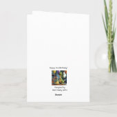 Funny Happy 3rd Birthday Son, Dino, Personalized Kaart (Achterkant)