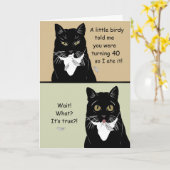 Funny Happy 40th Birthday Kaart (Gele Bloem)