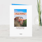 FUNNY Happy 47th Birthday -  Oranje truck Kaart (Achterkant)