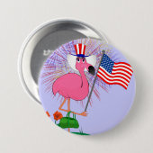 Funny Happy 4 juli Button (Voorkant /achterkant)