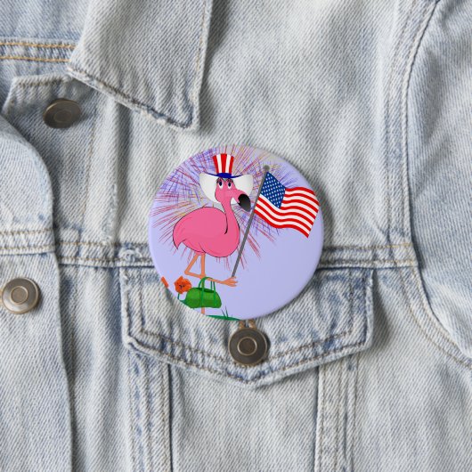 Funny Happy 4 juli Button (In situ)