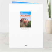 FUNNY Happy 85th Birthday  Oranje Truck V01 Kaart (Achterkant)