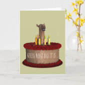 Funny Happy Birthday Camel Kaart (Gele Bloem)