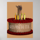 Funny Happy Birthday Camel Poster (Voorkant)