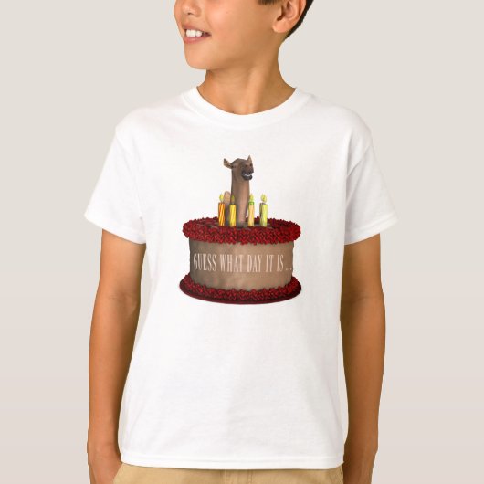 Funny Happy Birthday Camel T-shirt (Voorkant)
