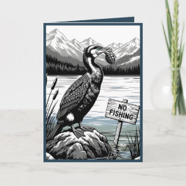 Funny Happy Birthday card for anglers Kaart