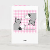 Funny happy birthday cartoon style angel cats kaart (Achterkant)