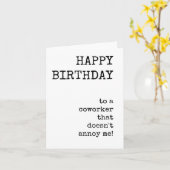 Funny Happy Birthday, collega, downloadbare Kaart (Gele Bloem)