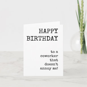 Funny Happy Birthday, collega, downloadbare Kaart