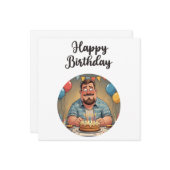 Funny Happy Birthday Dad Kaart (Voorkant / Achterkant in situ)