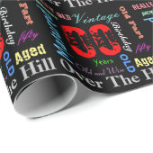 Funny Happy Birthday DIY Age Cadeaupapier (Rol Hoek)