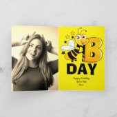 Funny happy birthday foto wenskaart kaart (Binnen)