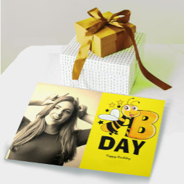 Funny happy birthday foto wenskaart kaart