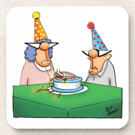 Funny Happy Birthday Humor Onderzetter (Voorkant)