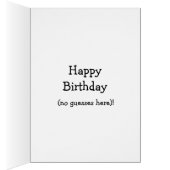Funny Happy Birthday Humor Wenskaart (Binnen (Rechts))