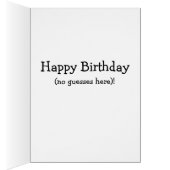 Funny Happy Birthday Humor Wenskaart (Binnen (Rechts))