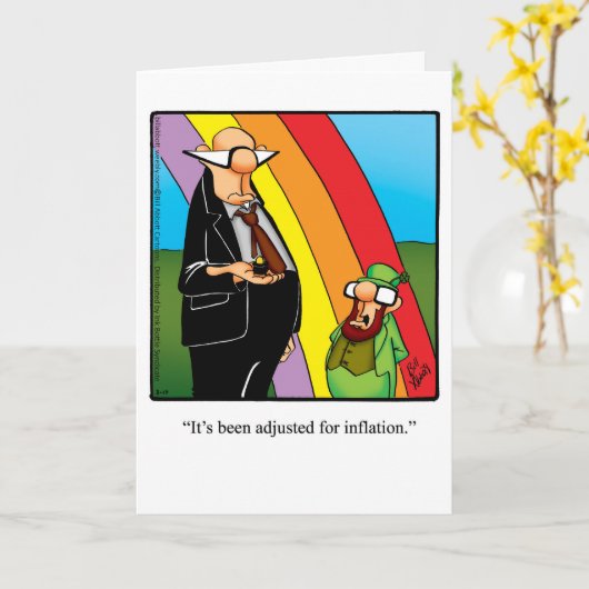 Funny Happy Birthday Humor Wenskaart Kaart (Gele Bloem)