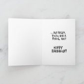 Funny Happy Birthday Kaart (Binnen)